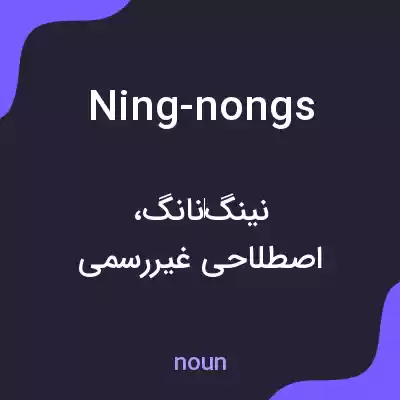 معنی ning-nongs به فارسی معنی ning-nongs به فارسی