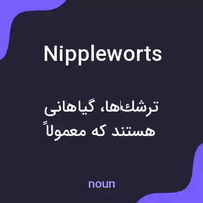 معنی nippleworts به فارسی معنی nippleworts به فارسی