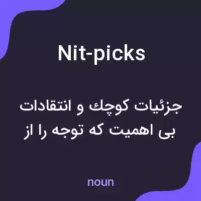 معنی nit-picks به فارسی