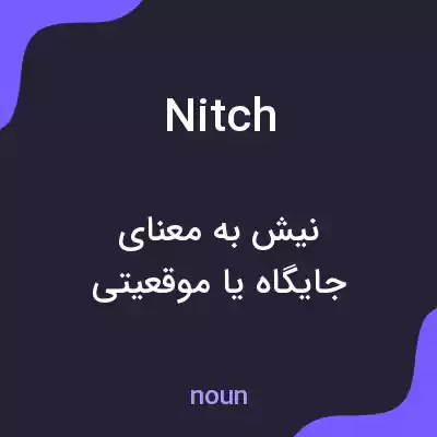 معنی nitch به فارسی معنی nitch به فارسی