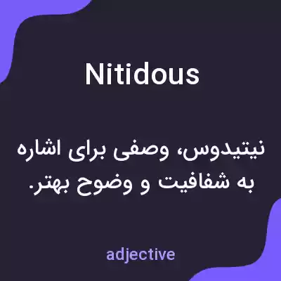 معنی nitidous به فارسی