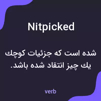 معنی nitpicked به فارسی معنی nitpicked به فارسی