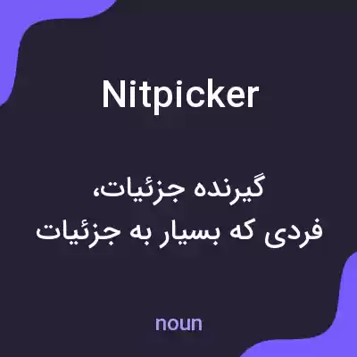 معنی nitpicker به فارسی معنی nitpicker به فارسی