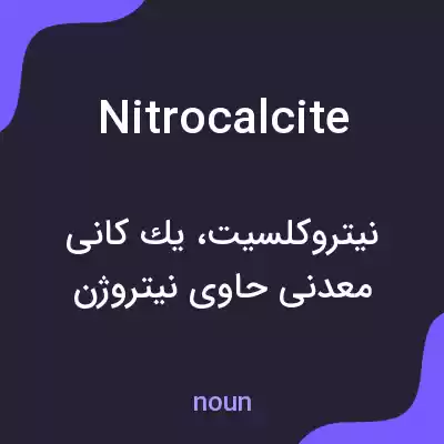 معنی nitrocalcite به فارسی معنی nitrocalcite به فارسی