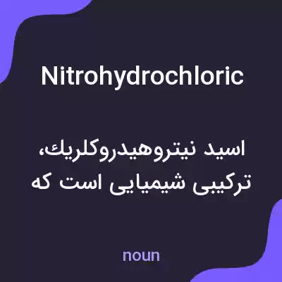 معنی nitrohydrochloric به فارسی