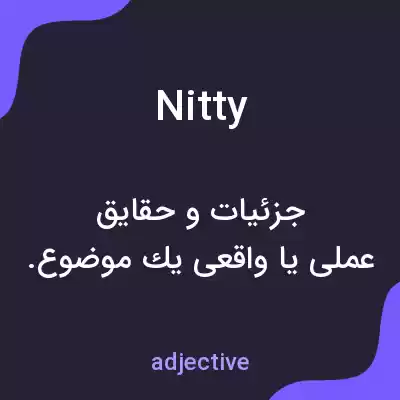 معنی nitty به فارسی معنی nitty به فارسی