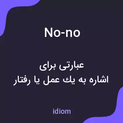 معنی no-no به فارسی معنی no-no به فارسی