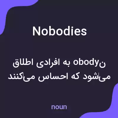 معنی nobodies به فارسی معنی nobodies به فارسی