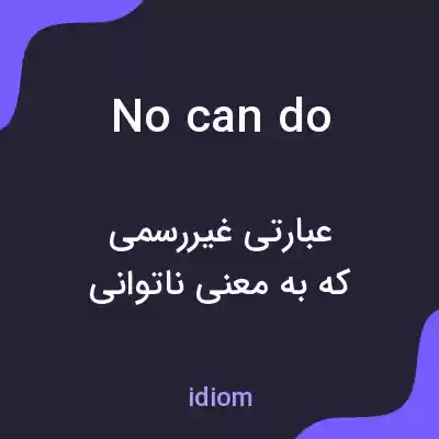 معنی no can do به فارسی