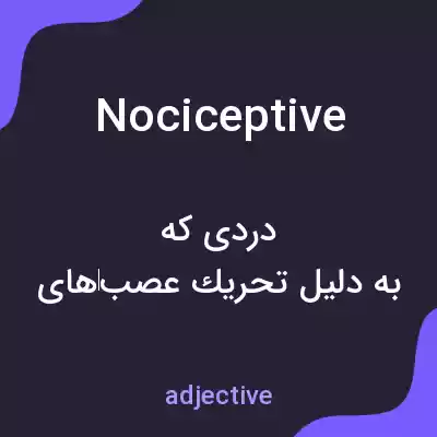 معنی nociceptive به فارسی معنی nociceptive به فارسی