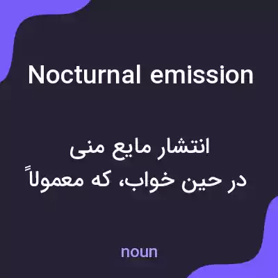 معنی nocturnal emission به فارسی