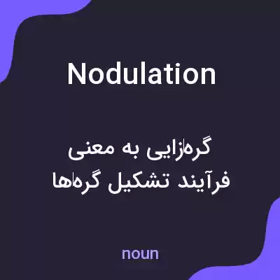 معنی nodulation به فارسی