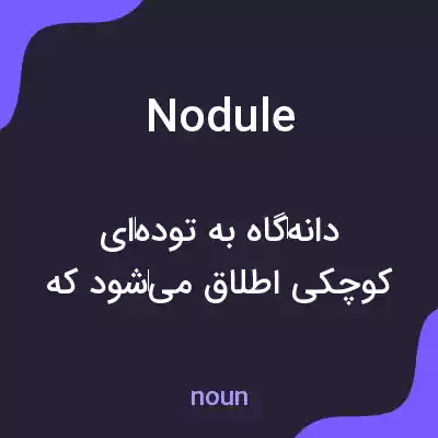 معنی nodule به فارسی معنی nodule به فارسی