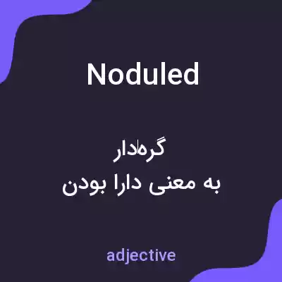 معنی noduled به فارسی