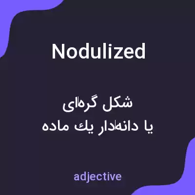 معنی nodulized به فارسی