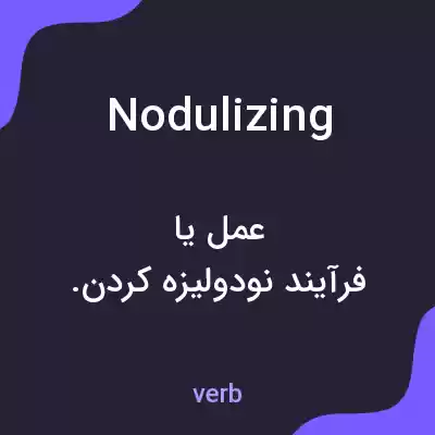 معنی nodulizing به فارسی