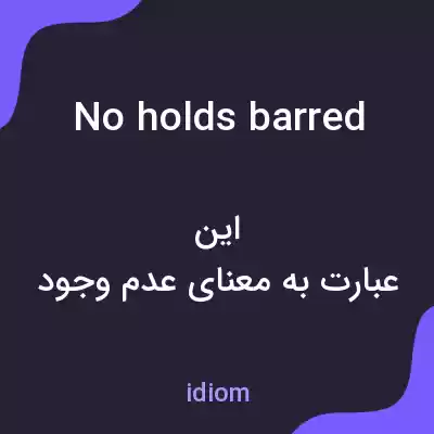 معنی no holds barred به فارسی معنی no holds barred به فارسی