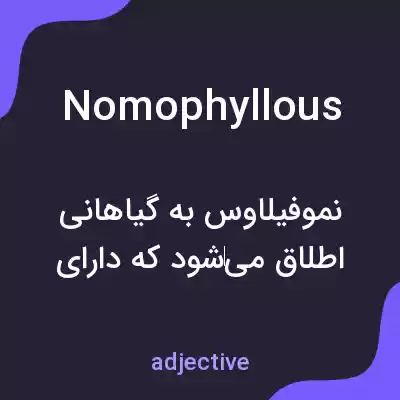 معنی nomophyllous به فارسی