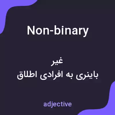 معنی non-binary به فارسی معنی non-binary به فارسی