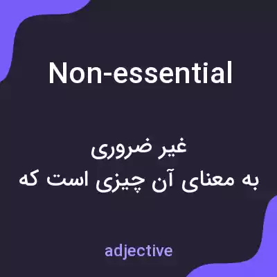 معنی non-essential به فارسی معنی non-essential به فارسی