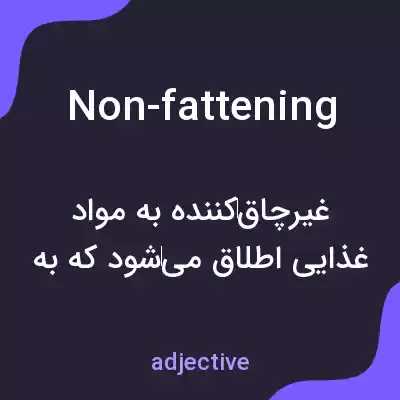 معنی non-fattening به فارسی معنی non-fattening به فارسی