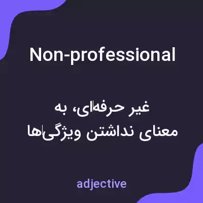 معنی non-professional به فارسی معنی non-professional به فارسی