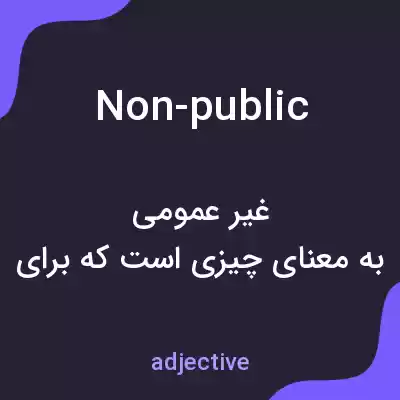 معنی non-public به فارسی معنی non-public به فارسی