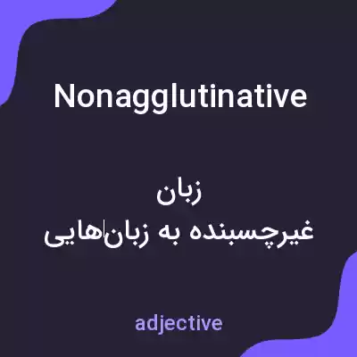 معنی nonagglutinative به فارسی معنی nonagglutinative به فارسی
