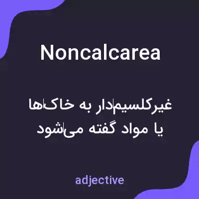 معنی noncalcarea به فارسی معنی noncalcarea به فارسی