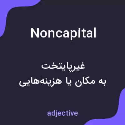 معنی noncapital به فارسی معنی noncapital به فارسی