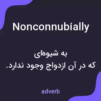معنی nonconnubially به فارسی معنی nonconnubially به فارسی