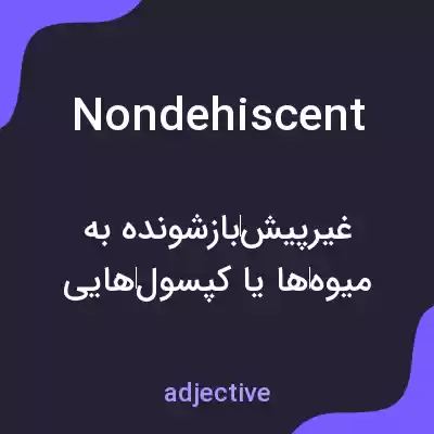 معنی nondehiscent به فارسی معنی nondehiscent به فارسی