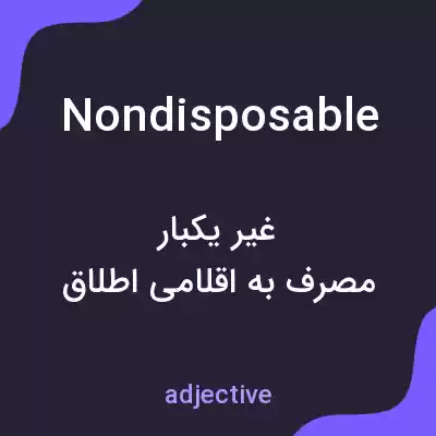 معنی nondisposable به فارسی معنی nondisposable به فارسی