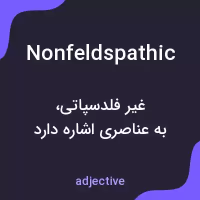 معنی nonfeldspathic به فارسی معنی nonfeldspathic به فارسی