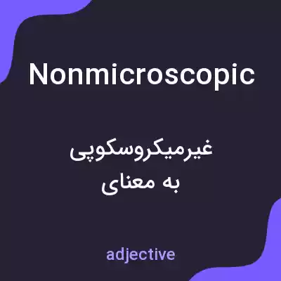 معنی nonmicroscopic به فارسی معنی nonmicroscopic به فارسی