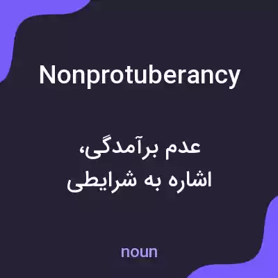 معنی nonprotuberancy به فارسی معنی nonprotuberancy به فارسی
