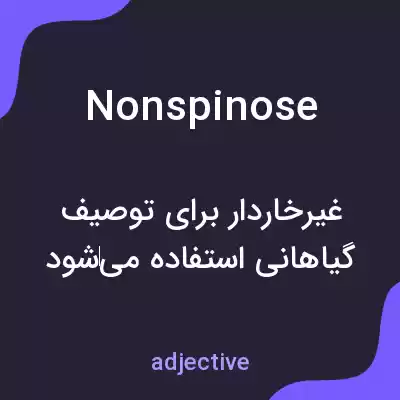 معنی nonspinose به فارسی معنی nonspinose به فارسی