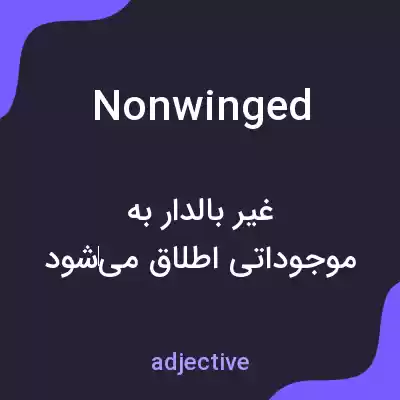 معنی nonwinged به فارسی معنی nonwinged به فارسی