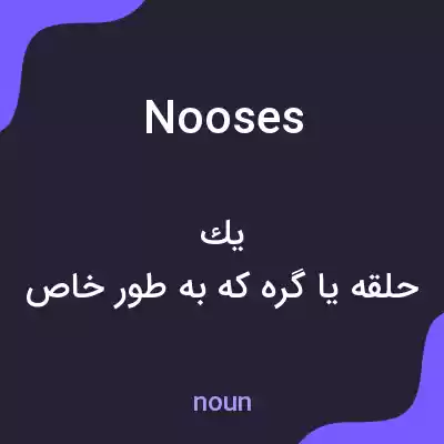معنی nooses به فارسی معنی nooses به فارسی