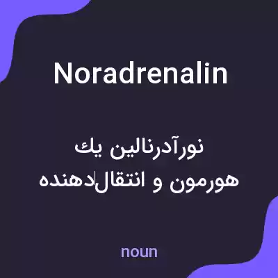 معنی noradrenalin به فارسی معنی noradrenalin به فارسی