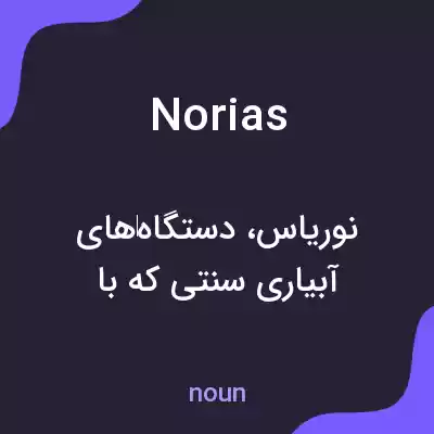 معنی norias به فارسی معنی norias به فارسی
