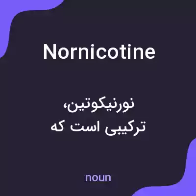 معنی nornicotine به فارسی معنی nornicotine به فارسی