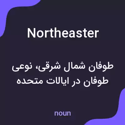 معنی northeaster به فارسی معنی northeaster به فارسی