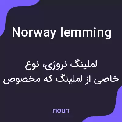 معنی norway lemming به فارسی معنی norway lemming به فارسی