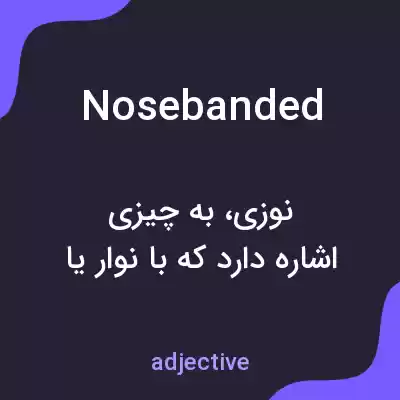 معنی nosebanded به فارسی معنی nosebanded به فارسی