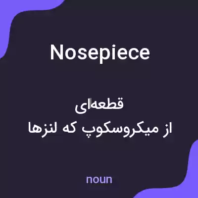 معنی nosepiece به فارسی معنی nosepiece به فارسی