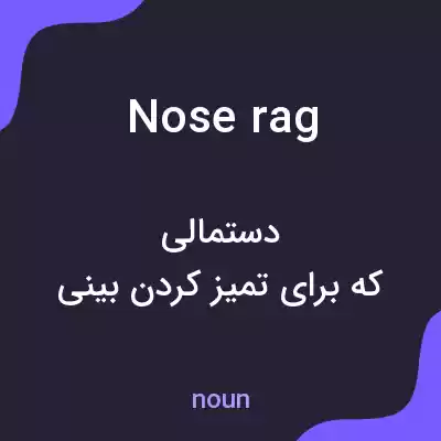 معنی nose rag به فارسی معنی nose rag به فارسی