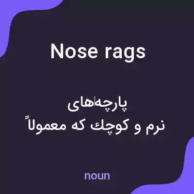معنی nose rags به فارسی معنی nose rags به فارسی