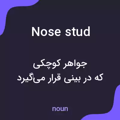 معنی nose stud به فارسی معنی nose stud به فارسی