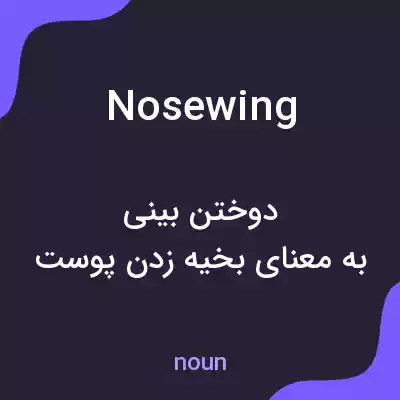 معنی nosewing به فارسی معنی nosewing به فارسی